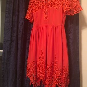 Crisp red/orange dress